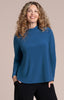Image of Sympli Echo Mock Neck Top - Lake Blue