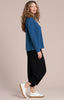 Image of Sympli Echo Mock Neck Top - Lake Blue