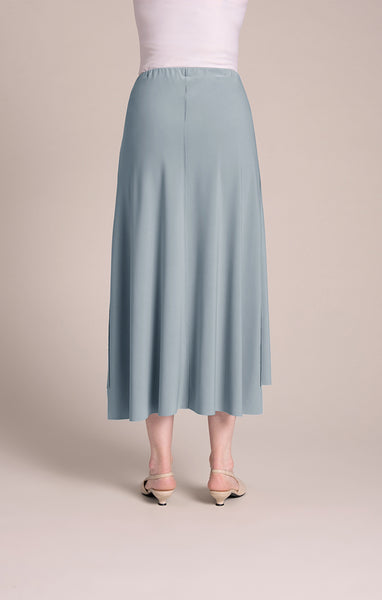 Sympli Flounce A-Line Skirt - Stone Blue