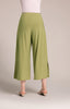 Image of Sympli Side Slit Wide Capri - Epsom Green