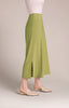 Image of Sympli Side Slit Wide Capri - Epsom Green