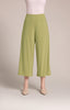 Image of Sympli Side Slit Wide Capri - Epsom Green