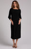 Image of Sympli Lantern Column Dress - Black