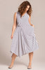 Image of Sympli Sleeveless Slant Pocket Dress - Navy/White Stripe