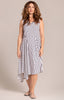 Image of Sympli Sleeveless Slant Pocket Dress - Navy/White Stripe