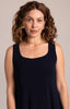 Image of Sympli Square Neck Fit and Flare Dress - Navy