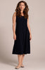 Image of Sympli Square Neck Fit and Flare Dress - Navy