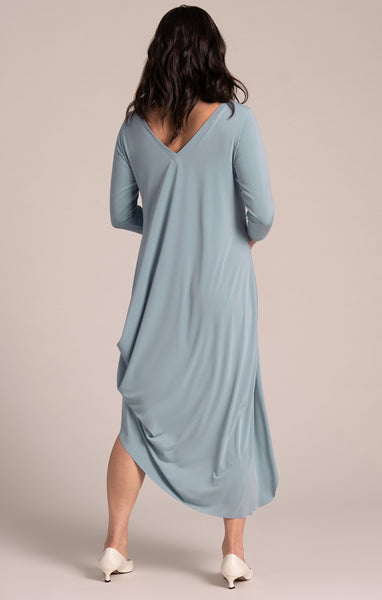 Sympli Drama Dress 3/4 Sleeve - Stone Blue
