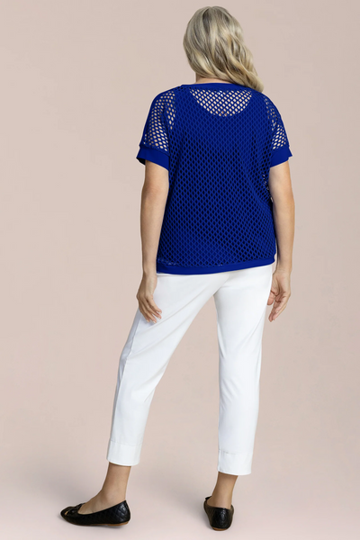 Sympli Honeycomb Boxy Top - Lapis