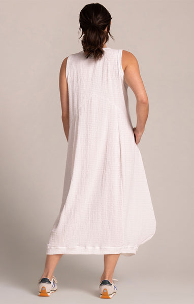 Sympli Pop Dress - White