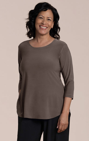 Sympli Sympli Go To Classic T 3/4 Sleeve - Tapenade