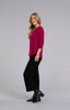 Image of Sympli Tipped Go To Classic T 3/4 Sleeve - Magenta/Black