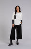 Image of Sympli Nu Cinch Top with Faux Leather - Ivory