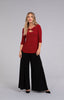 Image of Sympli Twist Top 3/4 Sleeve - Red