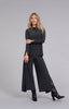 Image of Sympli Foldover Neck Top Long Sleeve - Graphite