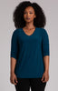 Image of Sympli Revelry Ruched Sleeve Top - Atlantis