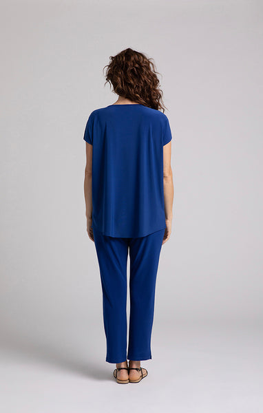 Sympli V-Neck Slit Sleeve Top Plus Size - Twilight Blue