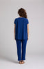 Image of Sympli V-Neck Slit Sleeve Top Plus Size - Twilight Blue
