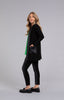 Image of Sympli Mix Essential Cardigan with Faux Leather - Black