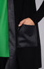 Image of Sympli Mix Essential Cardigan with Faux Leather - Black