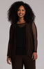 Image of Sympli Flounce Gilet Plus Size - Chocolate