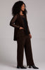 Image of Sympli Flounce Gilet Plus Size - Chocolate