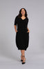 Image of Sympli Reversible Narrow Lantern Dress 3/4 Sleeve - Black