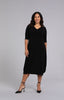 Image of Sympli Reversible Narrow Lantern Dress 3/4 Sleeve - Black