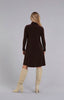 Image of Sympli Turtleneck Trapeze Dress Long Sleeve - Coffee