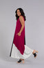 Image of Sympli Color Block Reversible Triangle Sleeveless Dress - Magenta/Black/Ivory