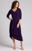 Image of Sympli Drama Dress 3/4 Sleeve - Blackberry