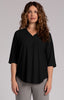 Image of Sympli Three Button Easy Henley - Black