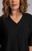 Image of Sympli Three Button Easy Henley - Black