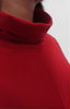 Image of Sympli Fleece Backed Jersey Funnel Neck Kangaroo Pocket Pullover - Poppy