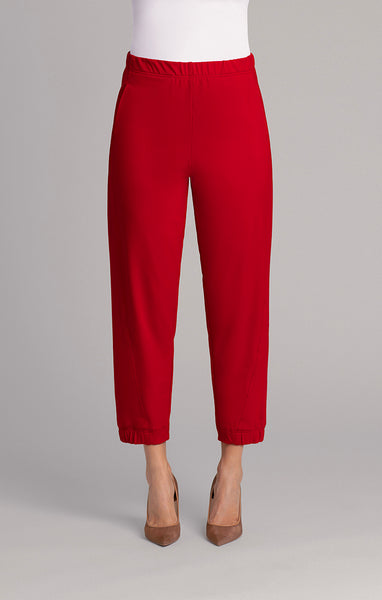 Sympli Half Cuff Fleece Backed Jogger - Poppy