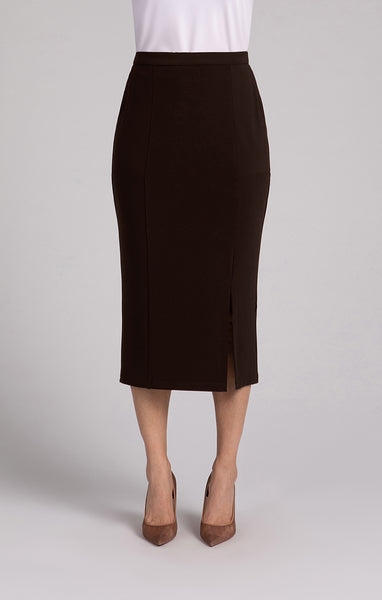 Sympli Hepburn Skirt - Chocolate