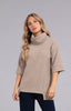 Image of Sympli Step Hem Elbow Sleeve Sweater - Camel