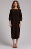 Image of Sympli Lantern Column Dress - Chocolate