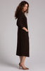 Image of Sympli Lantern Column Dress - Chocolate