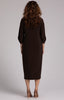 Image of Sympli Lantern Column Dress - Chocolate