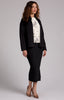 Image of Sympli Lightweight Ponte Hepburn Shorty Jacket - Black