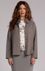 Image of Sympli Lightweight Ponte Hepburn Shorty Jacket - Taupe