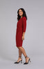 Image of Sympli Side Twist Dress 3/4 Sleeve - Red