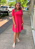 Image of Sympli T-Shirt Dress Short Sleeve - Papaya