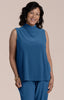 Image of Sympli Sleeveless Echo Mock Neck Tank Plus Size - Lake