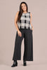 Image of Sympli Nu Flared Shell Print - Cashew Plaid