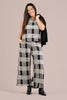 Image of Sympli Nu Flared Shell Print - Cashew Plaid