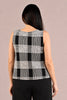 Image of Sympli Nu Flared Shell Print - Cashew Plaid