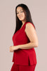 Image of Sympli Go To Narrow V-Neck Tank Plus Size - Red