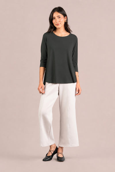 Sympli Go To Classic T 3/4 Sleeve - Juniper